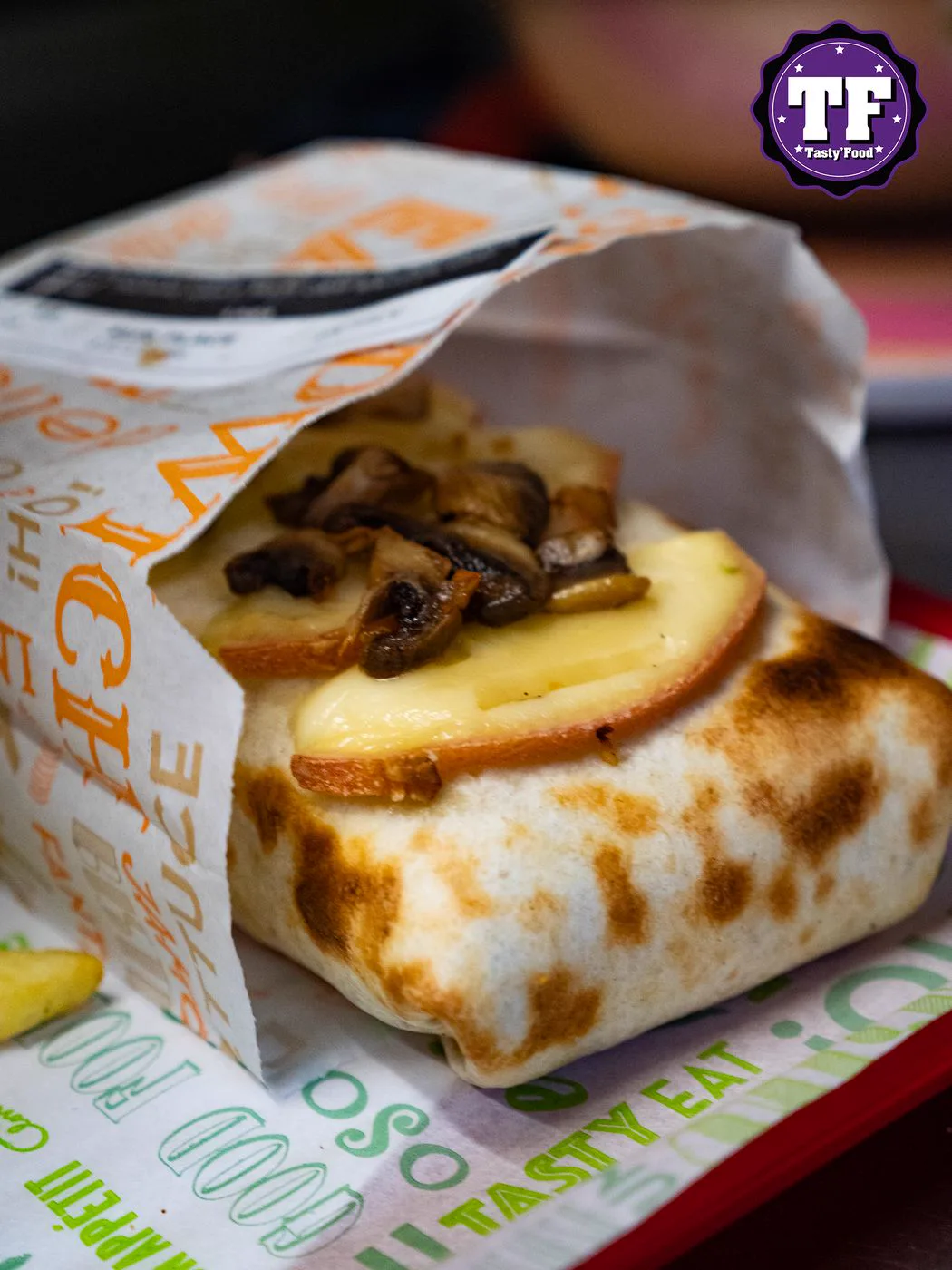 Wrap champignons fromage
